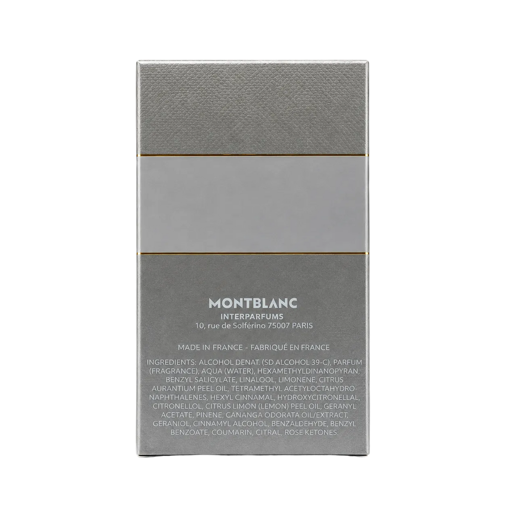 Montblanc Signature Eau de Parfum 30 ml, Verpackungsrückseite mit Inhaltsstoffen