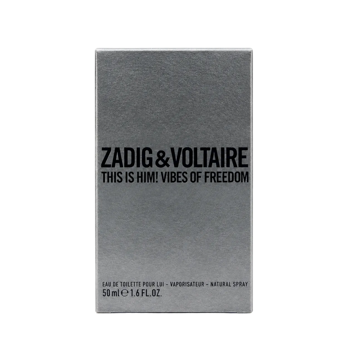 Zadig & Voltaire This Is Him! Vibes of Freedom Eau de Toilette 50 ml, Verpackung Vorderseite
